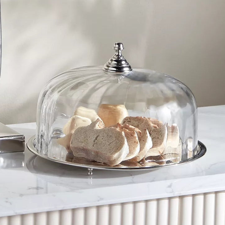 طبق تقديم مغطى من مجموعة ستارلايت، مقاس 28 سم