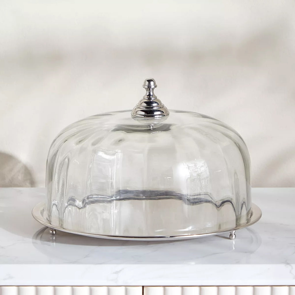 طبق تقديم مغطى من مجموعة ستارلايت، مقاس 28 سم