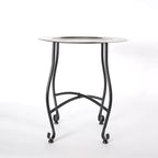 The Mandala Table Tray in Silver & Black