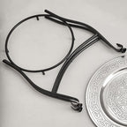 The Mandala Table Tray in Silver & Black