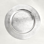 The Mandala Table Tray in Silver & Black