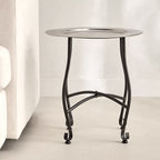 The Mandala Table Tray in Silver & Black