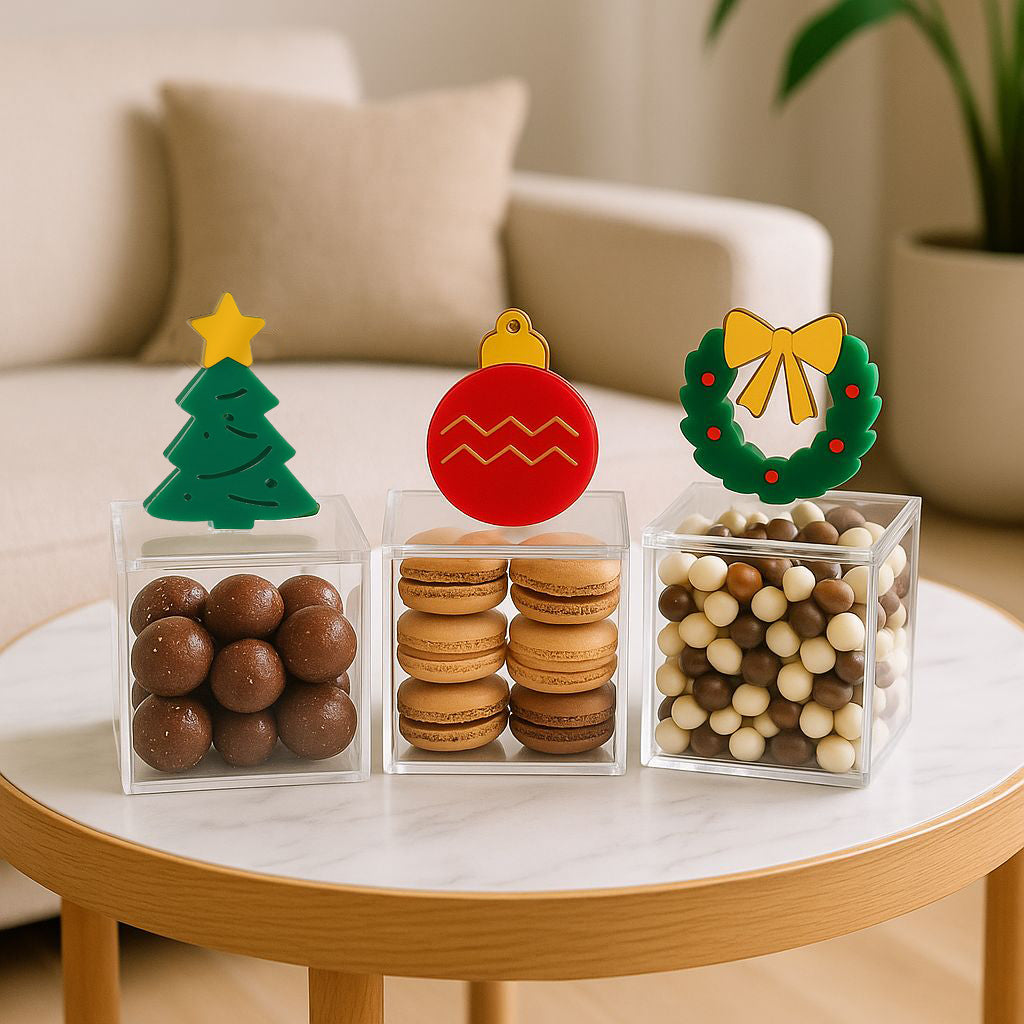 صندوق إكليل عيد الميلاد المصنوع من الأكريليك