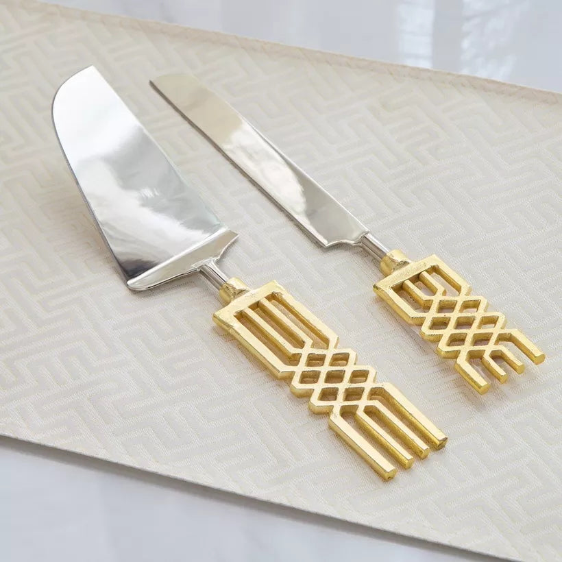 مجموعة تقديم الكيك والسكاكين من مجموعة إليجانس