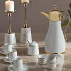 طقم فناجين قهوة وشاي عربية من البورسلين، 38 قطعة، من ذا ديونز