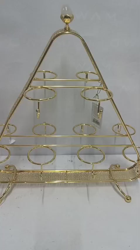 حامل الكأس الملكي 12-24 باللون الذهبي