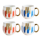 The Arty Porcelain Mug Set of 4