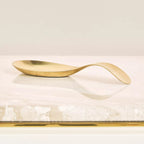 مسند الملعقة من الفولاذ المقاوم للصدأ باللون الذهبي