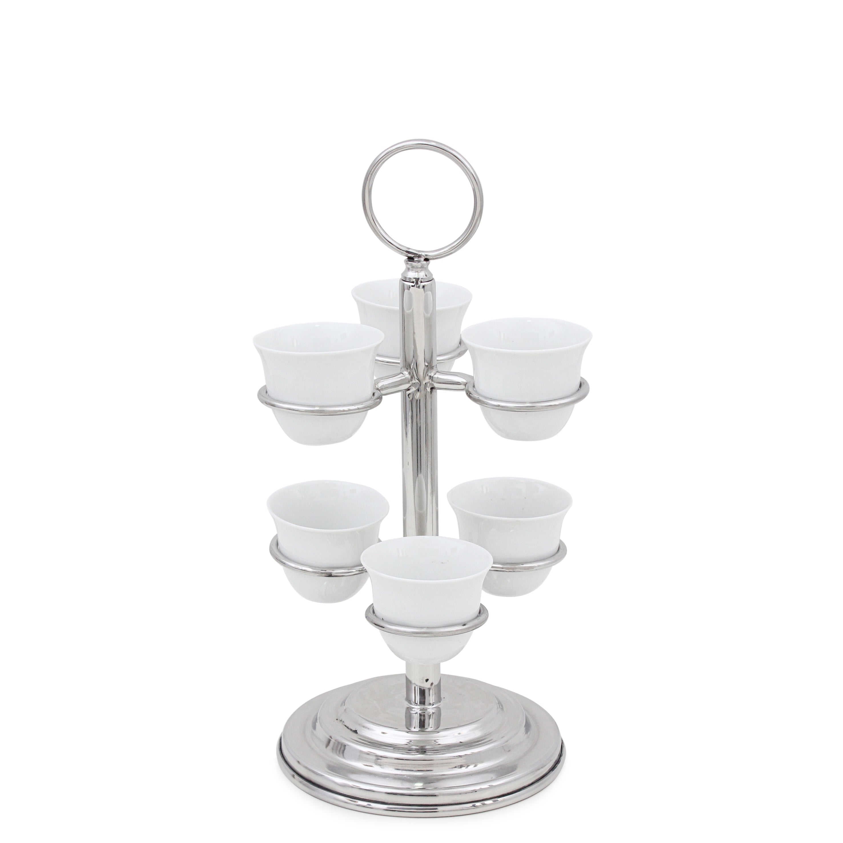 حامل أكواب سيركل 6 باللون الفضي