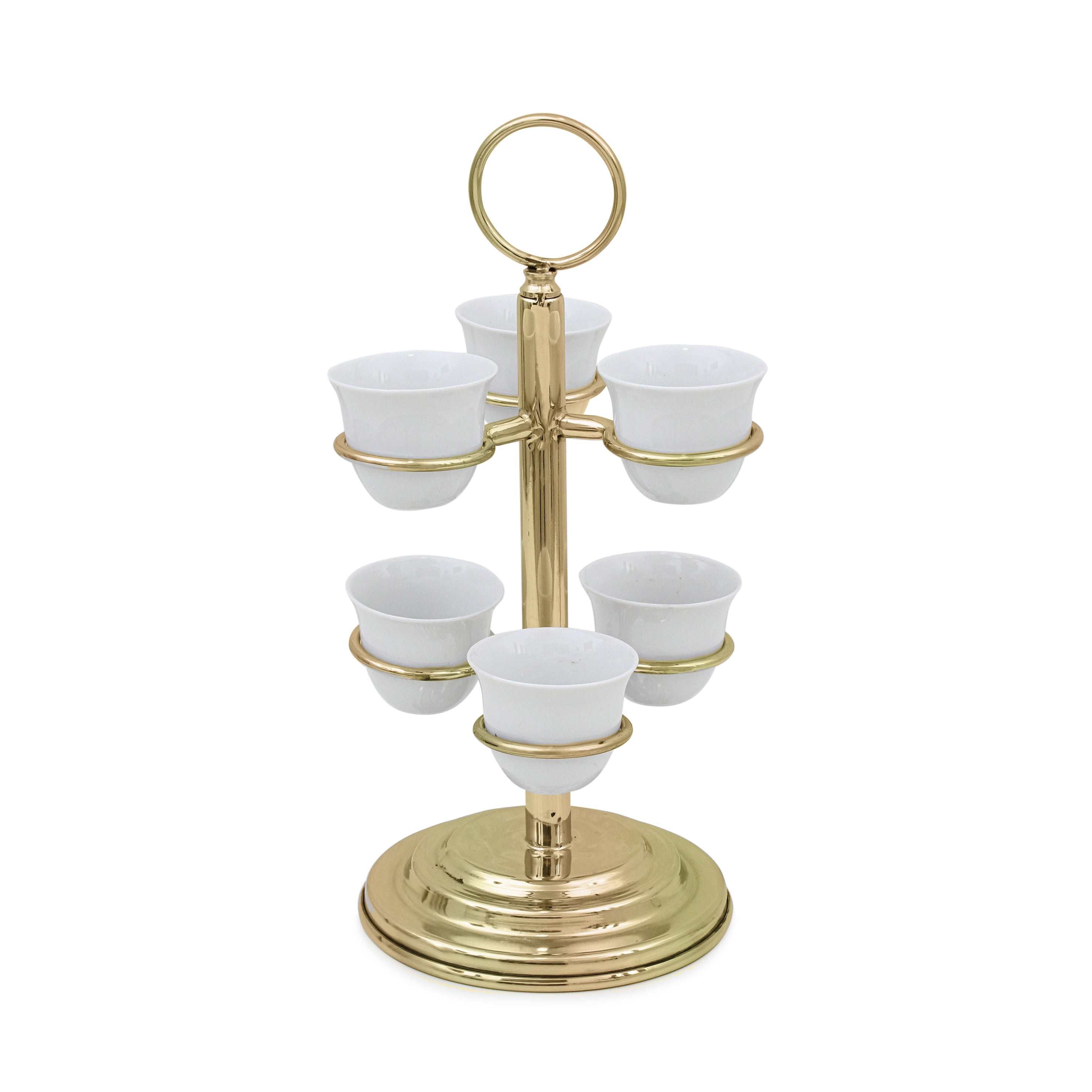 حامل أكواب سيركل 6 باللون الذهبي