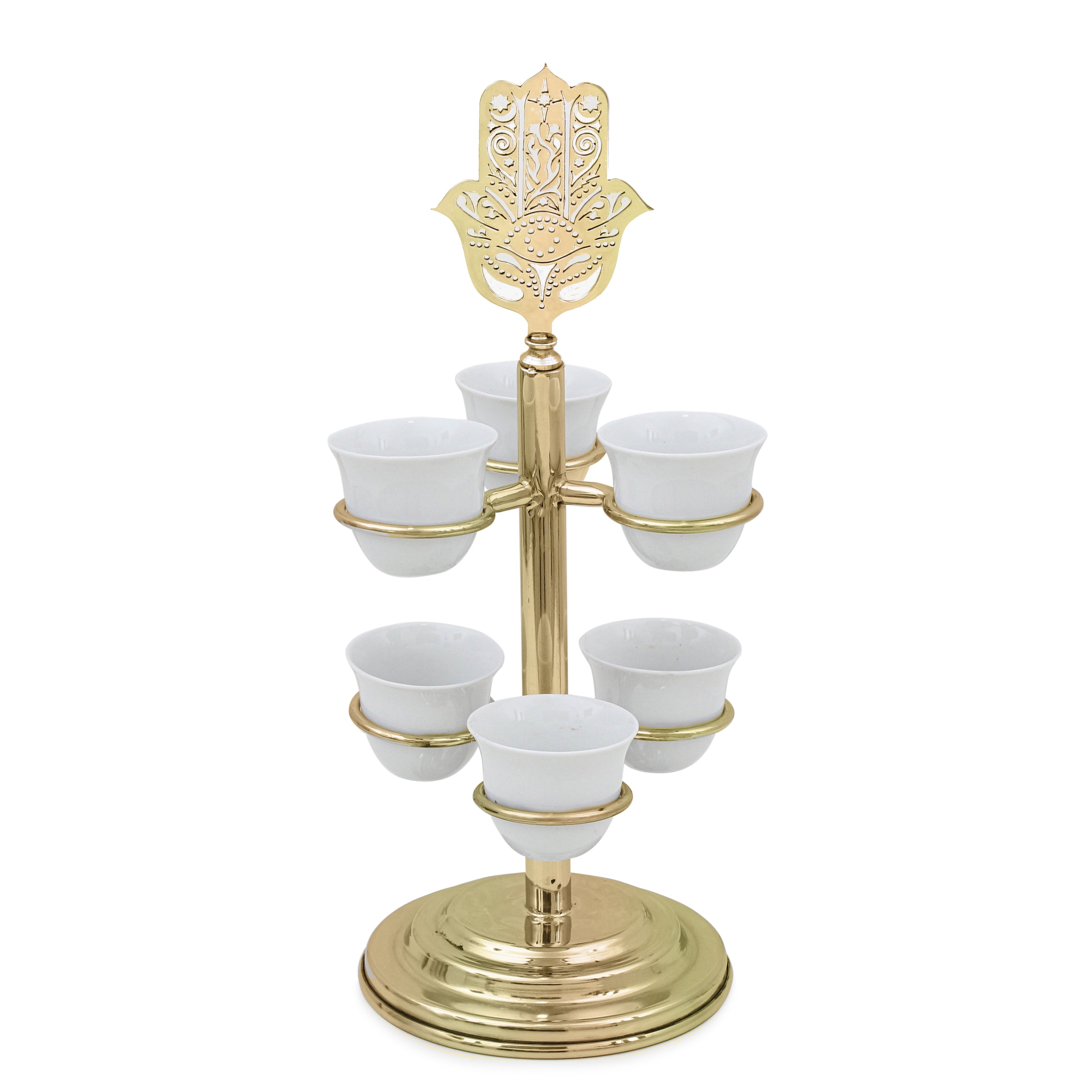 حامل أكواب كاف 6 باللون الذهبي