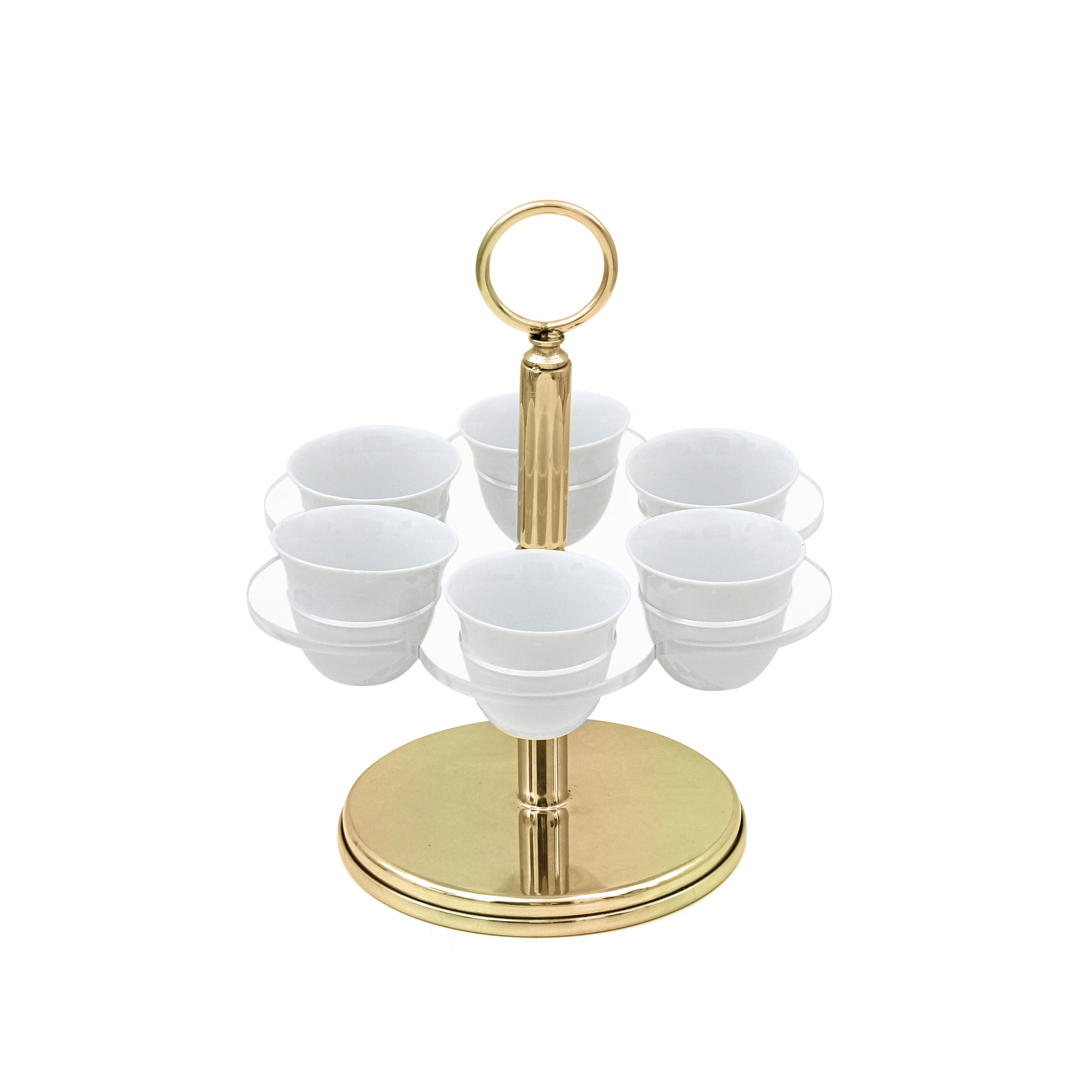 حامل أكواب سيركل 6 باللون الذهبي