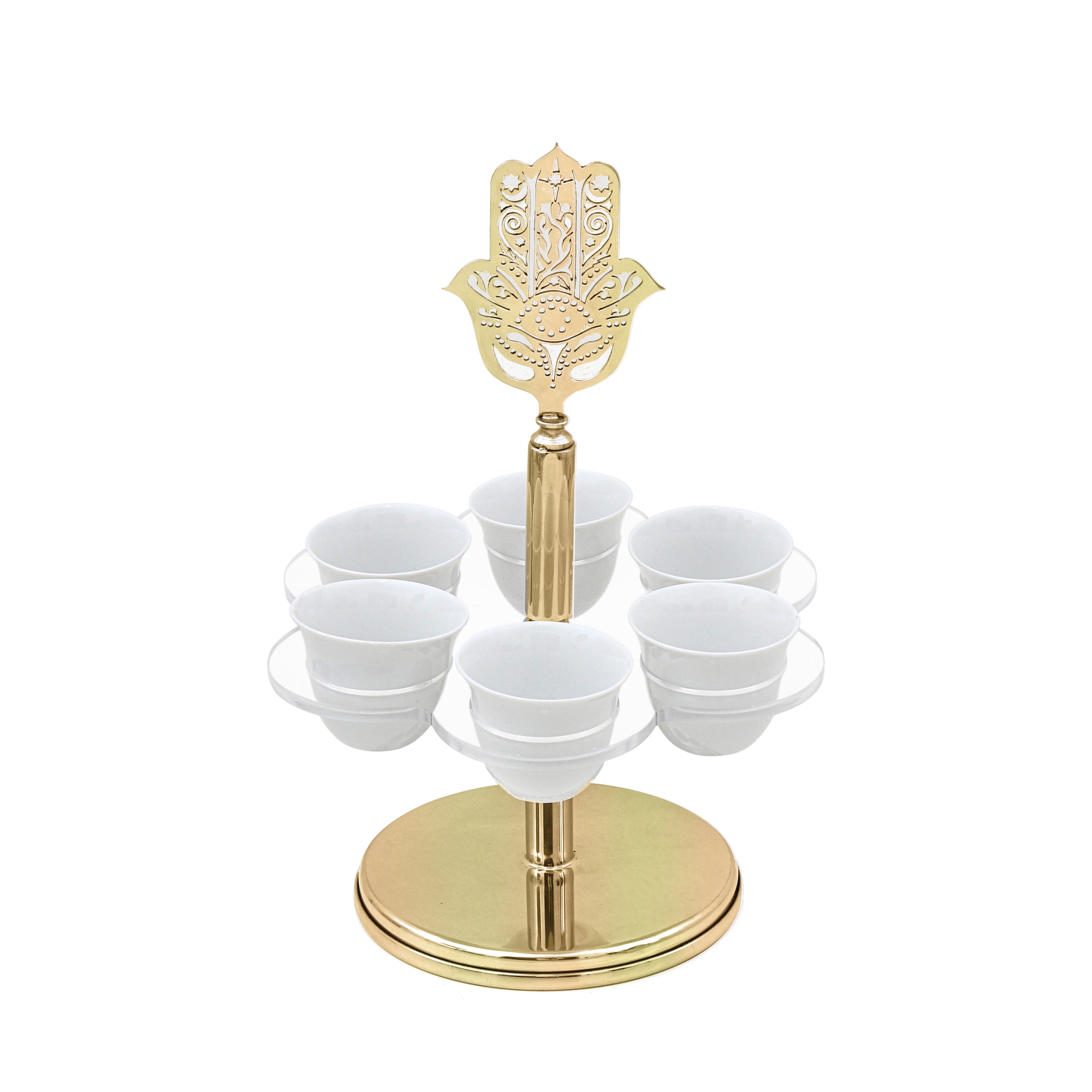 حامل أكواب كاف 6 باللون الذهبي