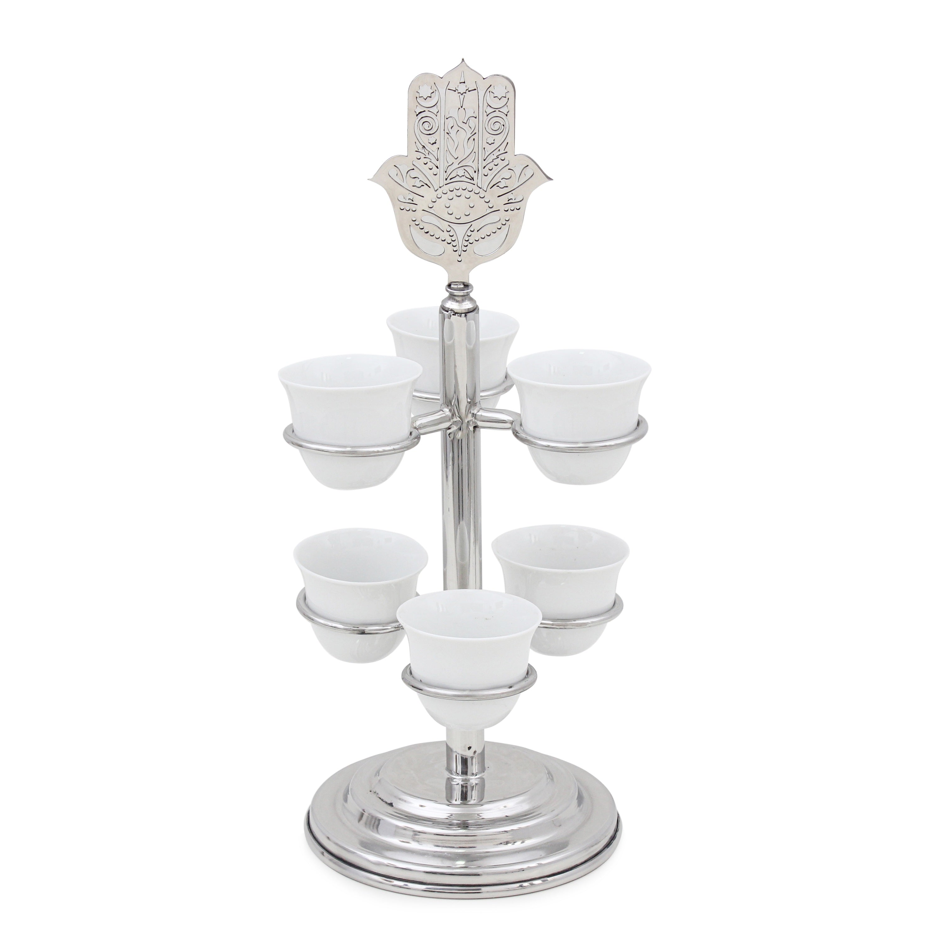 حامل أكواب كاف 6 باللون الفضي