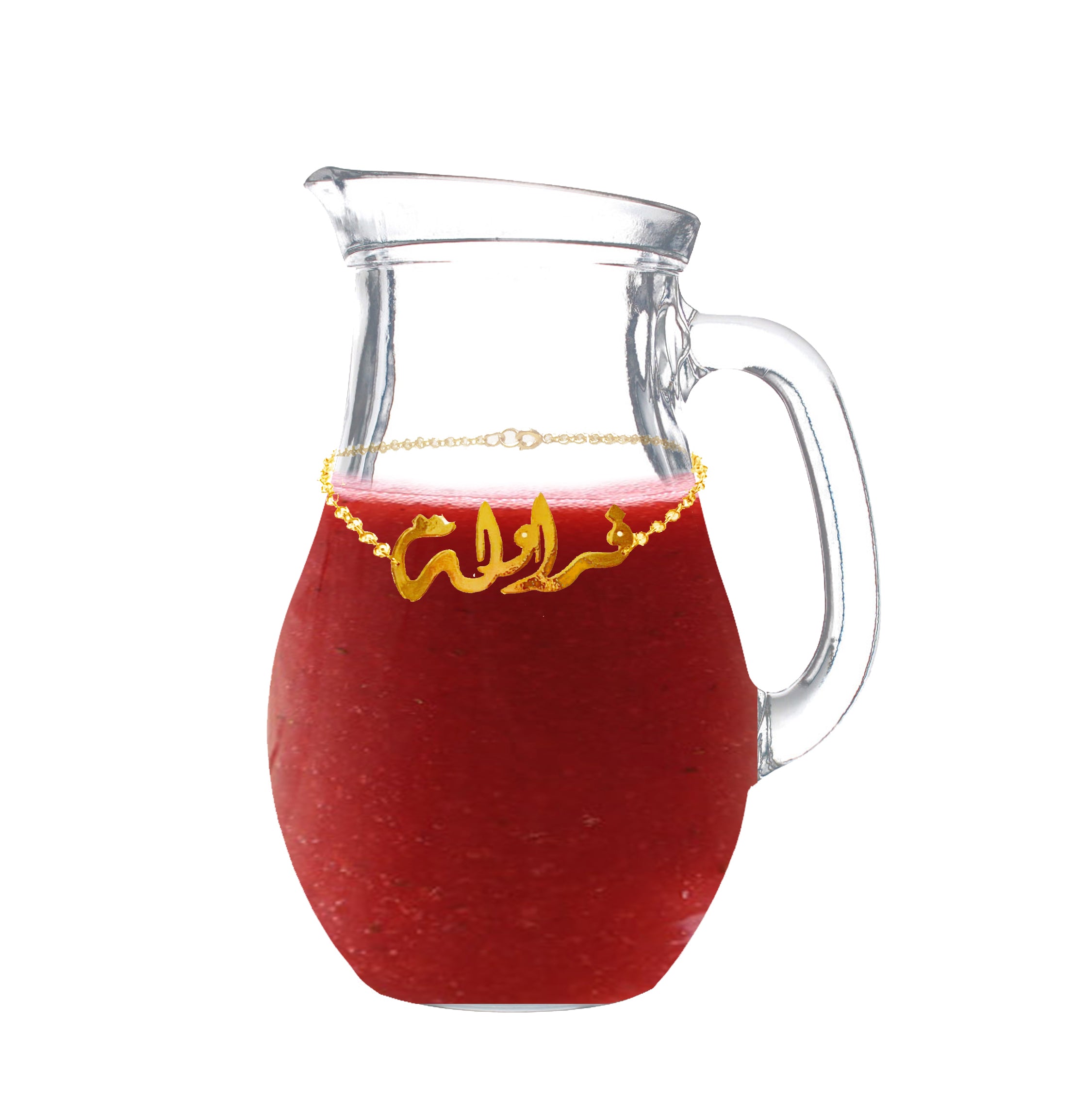 فراولة فراولة سلسلة نحاس مطلية بالذهب