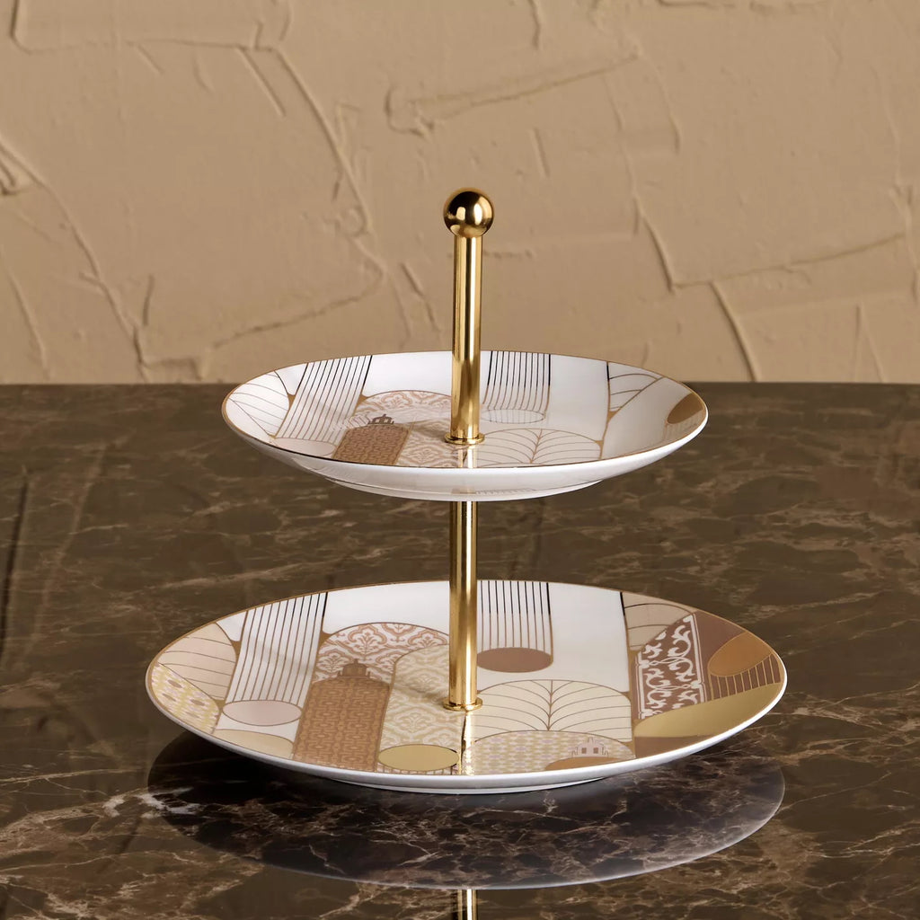 حامل تقديم من طبقتين من ذا ميناريتس، ​​25 سم