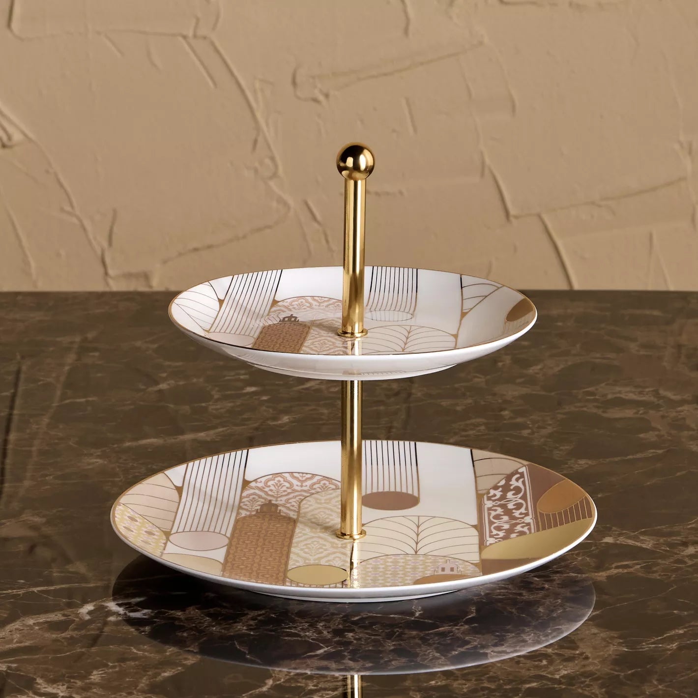 حامل تقديم من طبقتين من ذا ميناريتس، ​​25 سم