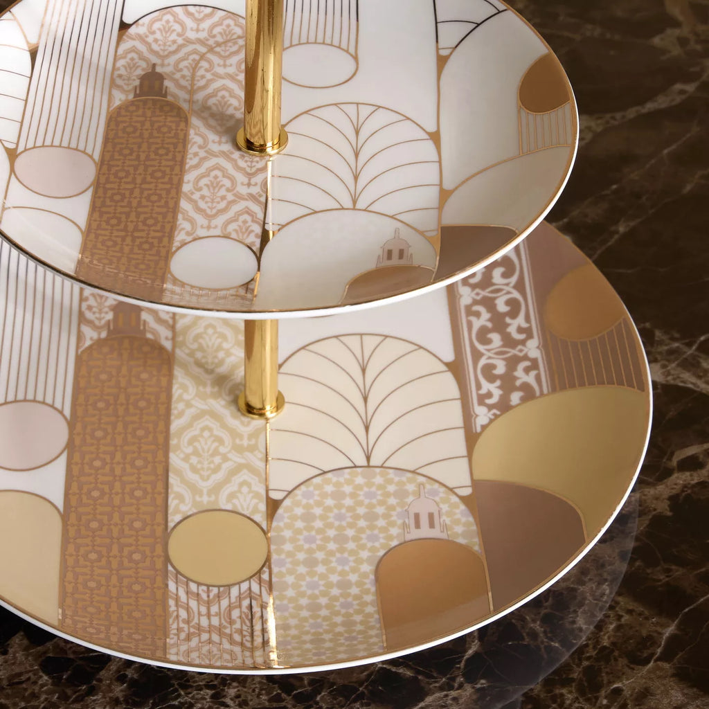 حامل تقديم من طبقتين من ذا ميناريتس، ​​25 سم