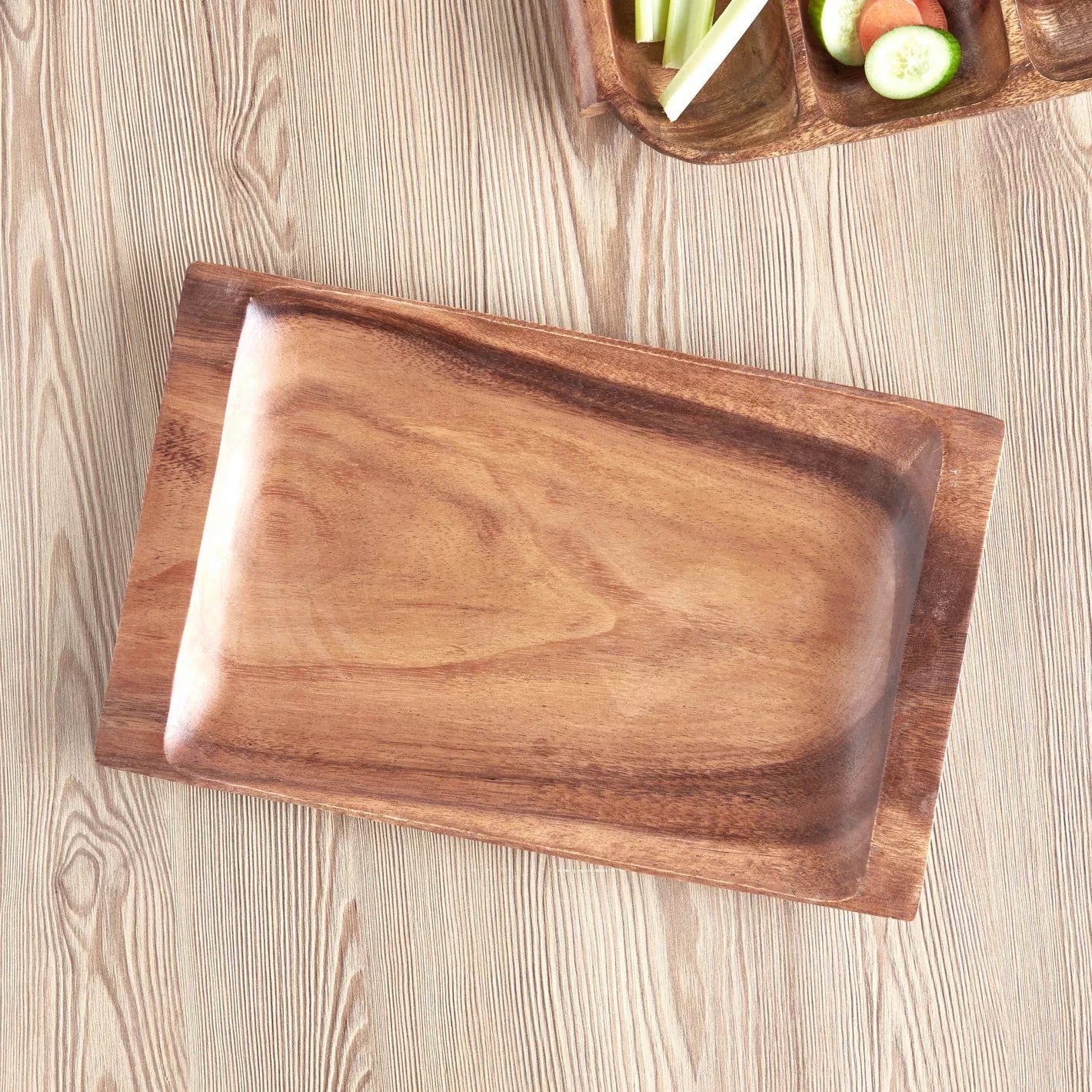 صينية خشب الأكاسيا 24×38 سم